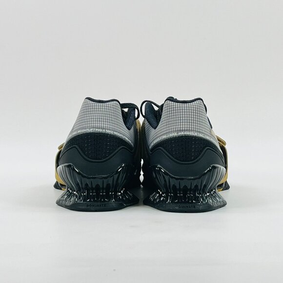 Nike Romaleos 4 \'Black Metallic Gold\' CD3463-001 Gym size 14